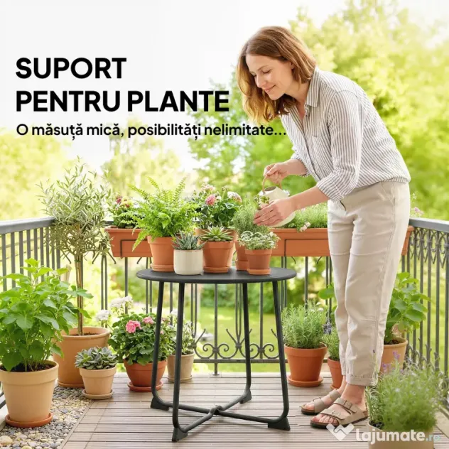 Outsunny Masă de Cafea Măsuță joasă din fier | Aosom Romania