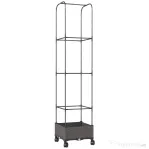 Outsunny Jardinieră Înălțată Autoirigantă din Metal cu Spalier de 185 cm, cu 4 Roți Blocabile pentru Plante Cățărătoare, Recipient cu Găuri de Drenaj pentru Legume și Flori, Negru