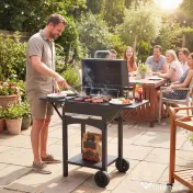 Outsunny Afumătoare pe cărbune pentru exterior | Aosom Romania 