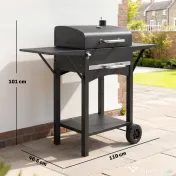 Outsunny Afumătoare pe cărbune pentru exterior | Aosom Romania 