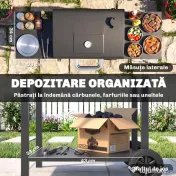 Outsunny Afumătoare pe cărbune pentru exterior | Aosom Romania 