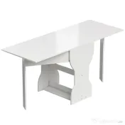 HOMCOM Masă de Bucătărie Pliabilă pentru 4 Persoane cu Raft, din Lemn, 160x60x75 cm, Alb | Aosom Romania