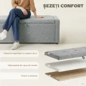 HOMCOM pouf interior taburet bancă suport capăt pat | Aosom Romania