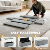 HOMCOM pouf interior taburet bancă suport capăt pat | Aosom Romania