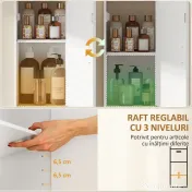 HOMCOM dulap jumătate de coloană independent | Aosom Romania 
