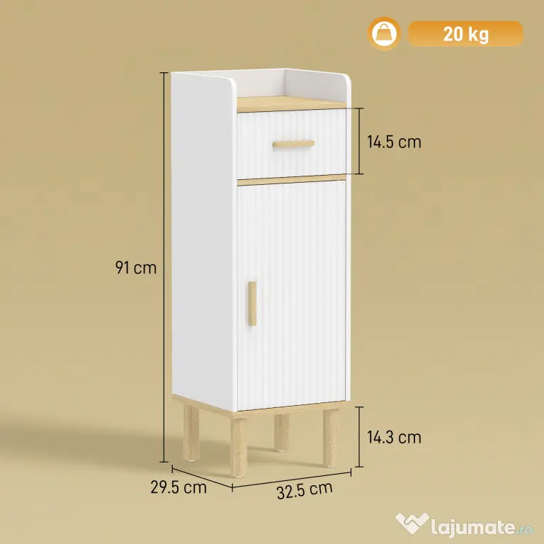 HOMCOM dulap jumătate de coloană independent