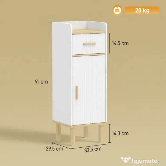 HOMCOM dulap jumătate de coloană independent