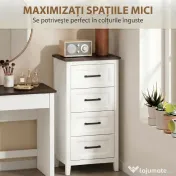 HOMCOM comodă îngustă compactă economisire spațiu | Aosom Romania 