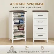 HOMCOM comodă îngustă compactă economisire spațiu | Aosom Romania 