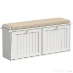HOMCOM Bancă pantofar, mobilier pentru hol, pernuță tapițată, 2 sertare basculante, 8-10 perechi de pantofi