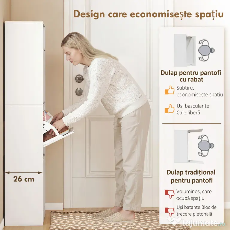 HOMCOM dulăpior pentru pantofi