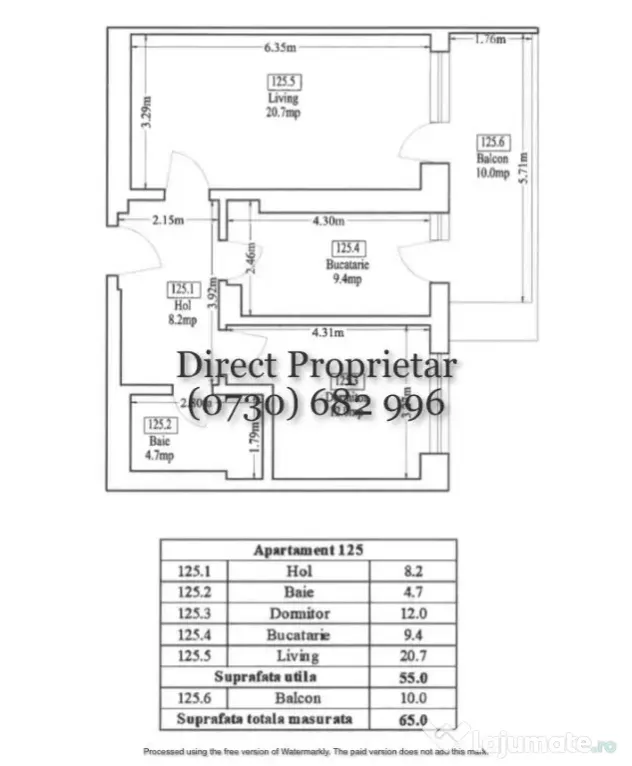 Apartament NOU 2 camere | 65 mp | Astorium Bloc A |Etaj 9 | Proprietar