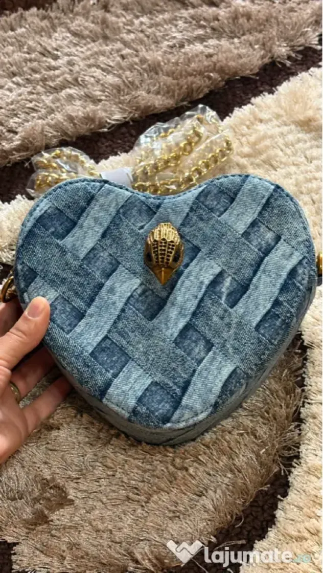 Poșeta denim inima