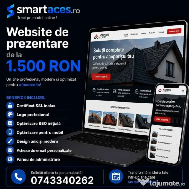 Creare website de prezentare si magazin online