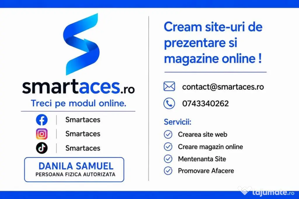 Creare website de prezentare si magazin online