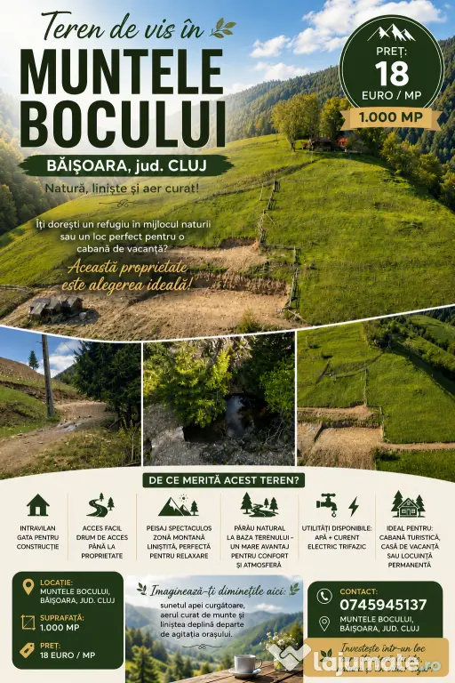 Vând teren intravilan in Băișoara