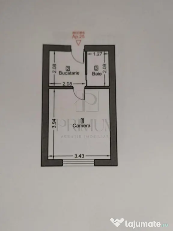 COMPLEX - AP 1 CAMERA - mobilat, utilat, etaj intermediar
