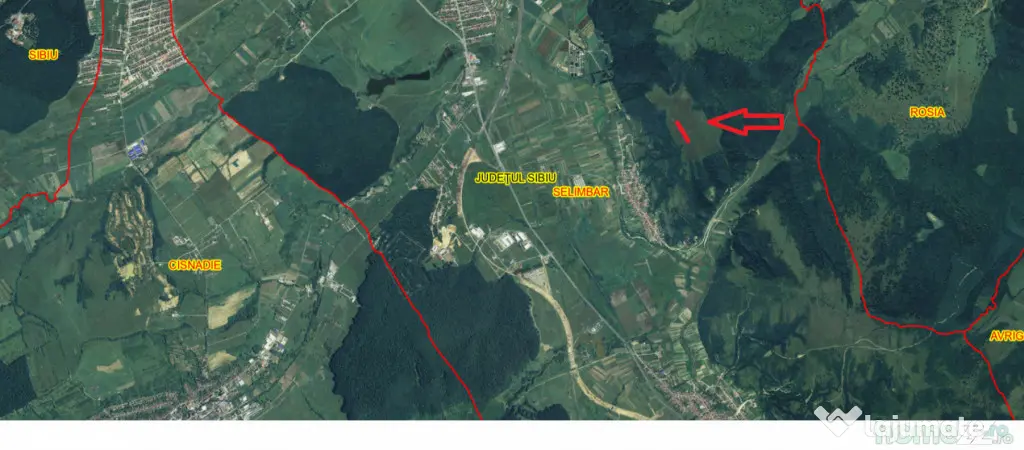 Teren extravilan 1300 mp, zona Selimbar (Mohu) - Selimbar (Sibiu)