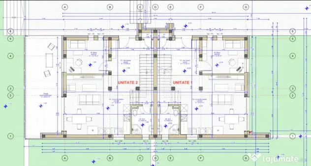 Nou ! Teren 1012 mp, front 16 m AC-casa familiala cu 2 unit