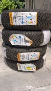 Anvelope NOI + capace NOI pentru FIAT PUNTO + jante tabla R14 