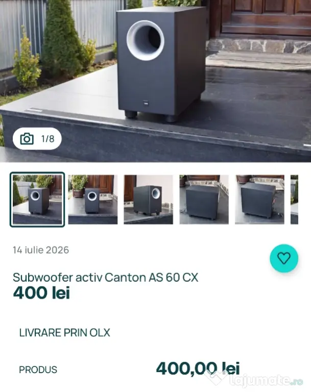 Subwoofer activ Canton As-60-CX