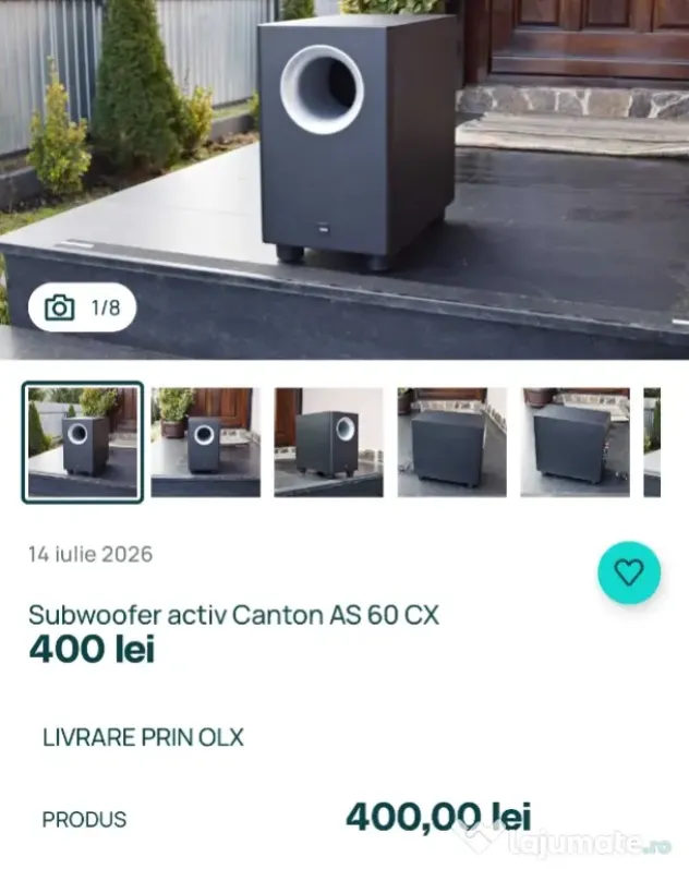 Subwoofer activ Canton As-60-CX