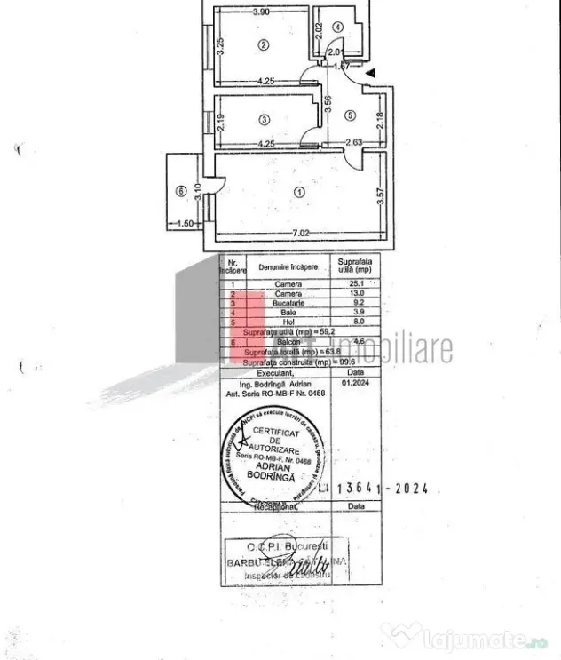 Apartament apartament 2 camere Exigent Faza 5 Lujerului