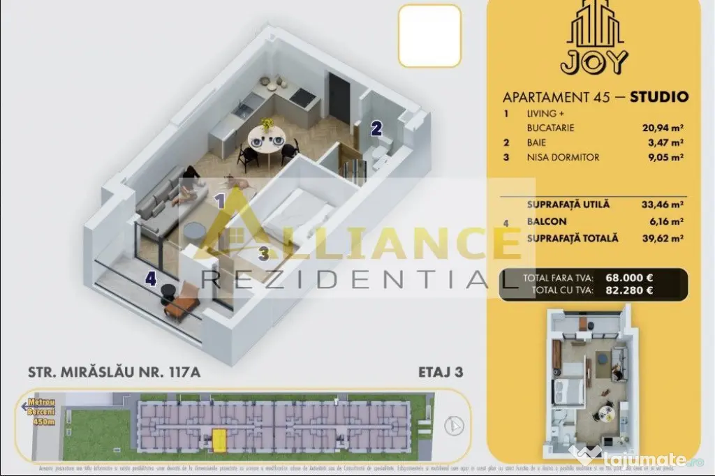 5 Min-Metrou Berceni-2 Camere-Complex Nou