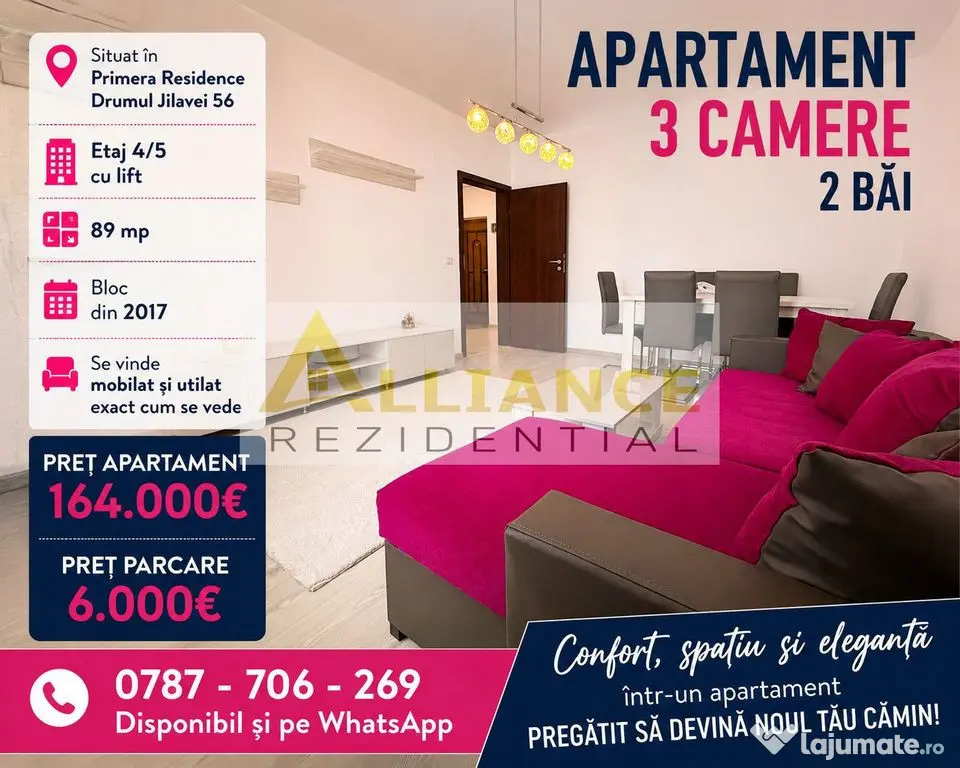 Apartament 3 camere | 89 mp | 2 băi | Primera Residence ...