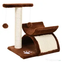 PawHut ansamblu pentru pisici, 40x30x43cm, maro