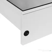 HOMCOM Dulap cu oglinda de perete cu lumini LED, raft deschis si raft intern reglabil, sticla si MDF, 80x15x60cm 