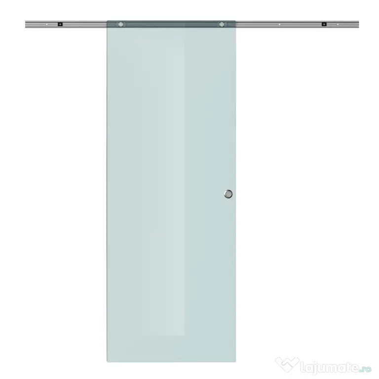 HOMCOM Ușă Glisantă din Sticlă Mată Securizată, cu Șină din Aluminiu și Accesorii Incluse, Ușă Culisantă pentru Interior, 77.5x205 cm