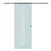 HOMCOM Ușă Glisantă din Sticlă Mată Securizată, cu Șină din Aluminiu și Accesorii Incluse, Ușă Culisantă pentru Interior, 77.5x205 cm 