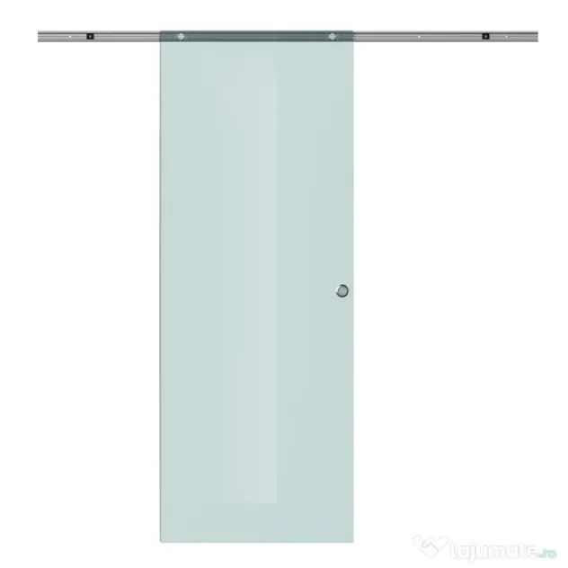HOMCOM Ușă Glisantă din Sticlă Mată Securizată, cu Șină din Aluminiu și Accesorii Incluse, Ușă Culisantă pentru Interior, 77.5x205 cm
