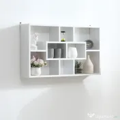 HOMCOM biblioteca cu rafturi, pentru perete 85x47.5x14.5cm 