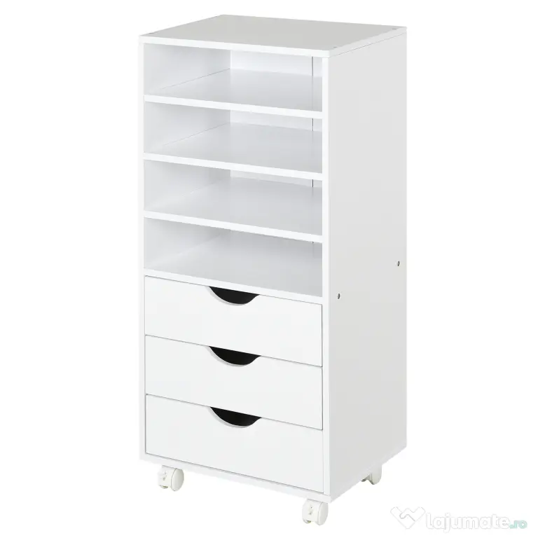 Vinsetto Dulap cu sertare pentru birou din Lemn alb 40 x 30 x 83cm