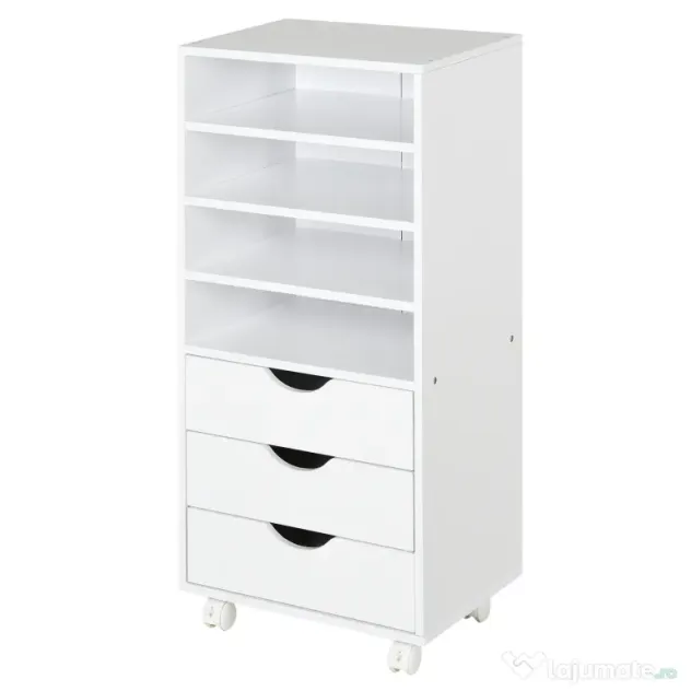 Vinsetto Dulap cu sertare pentru birou din Lemn alb 40 x 30 x 83cm
