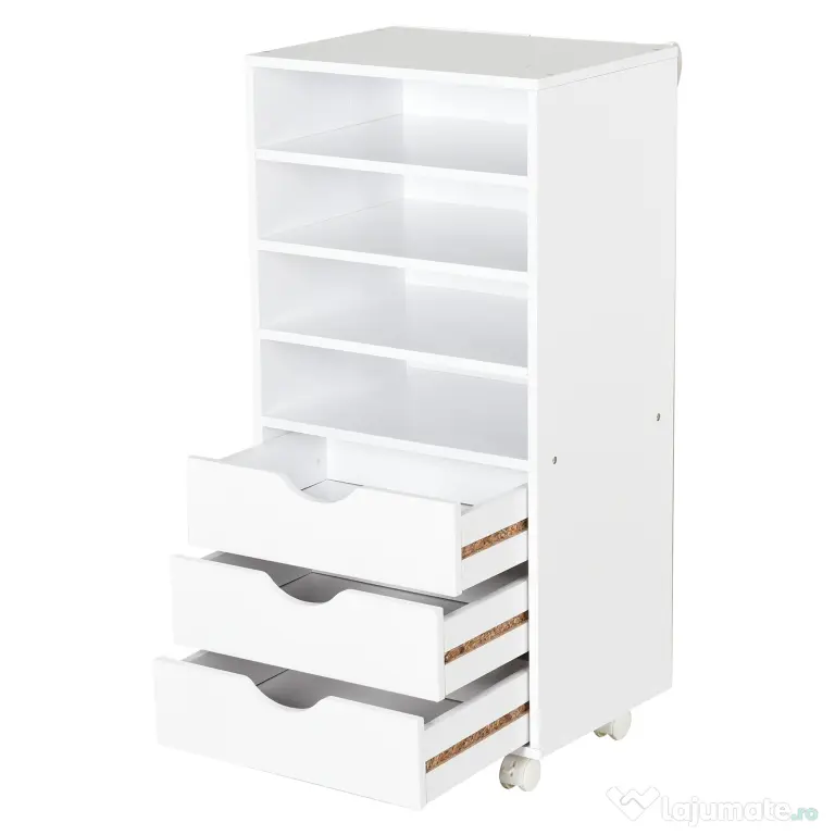 Vinsetto Dulap cu sertare pentru birou din Lemn alb 40 x 30 x 83cm