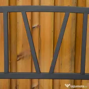 Outsunny Banca de Gradina din Metal Negru cu 2 Locuri Banca de Exterior