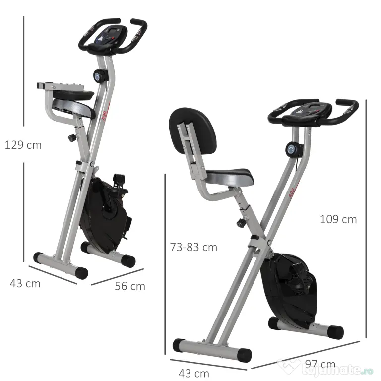 Soozier Bicicleta de Camera Pliabila – Reglabila, 8 Nivele Rezistenta