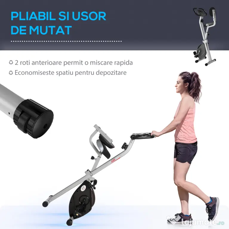 Soozier Bicicleta de Camera Pliabila – Reglabila, 8 Nivele Rezistenta
