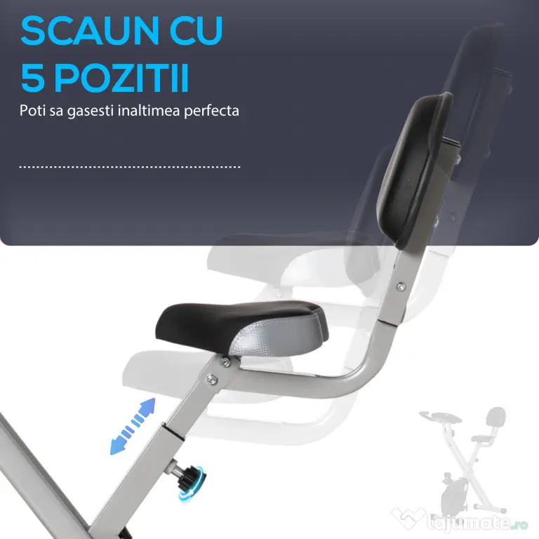 Soozier Bicicleta de Camera Pliabila – Reglabila, 8 Nivele Rezistenta