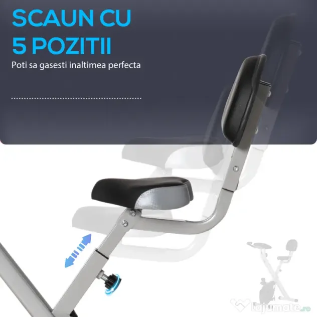 Soozier Bicicleta de Camera Pliabila – Reglabila, 8 Nivele Rezistenta