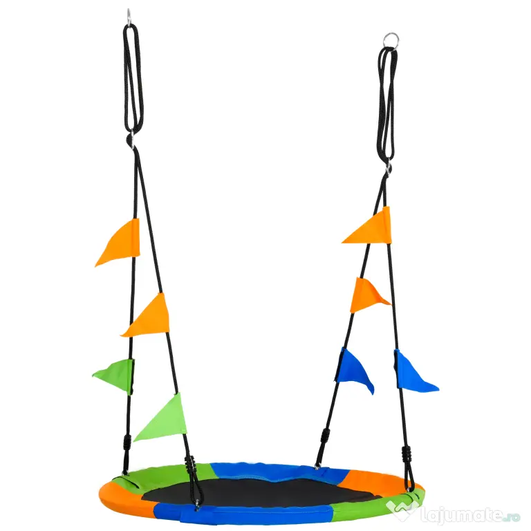 Outsunny Leagan Rotund Copii – Multicolor, pentru Interior & Exterior