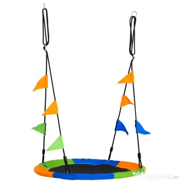 Outsunny Leagan Rotund Copii – Multicolor, pentru Interior & Exterior