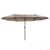 Outsunny umbrele de gradina dubla 4.6m pentru gradina si piscina Ecru