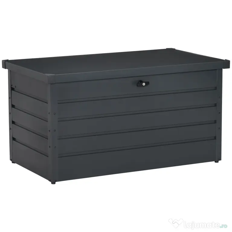 Outsunny Banca Gradina 120×62×62 cm – Cu Lada Depozitare & inchidere