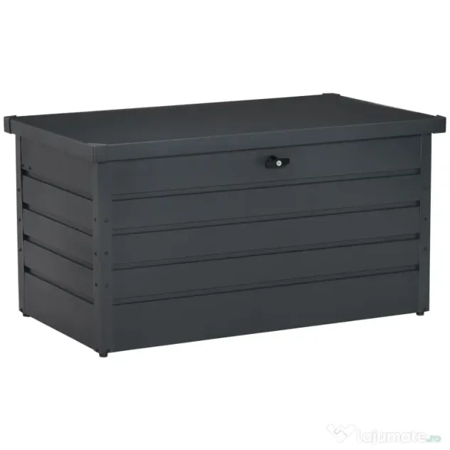 Outsunny Banca Gradina 120×62×62 cm – Cu Lada Depozitare & inchidere