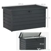 Outsunny Banca Gradina 120×62×62 cm – Cu Lada Depozitare & inchidere 