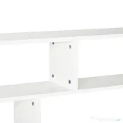 HOMCOM Biblioteca moderna de perete cu 4 niveluri , raft din lemn care economiseste spatiu pentru living si birou, 94x19,5x80cm, alb 